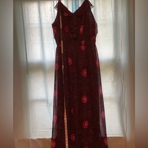 Long Strapped floral dress - 2X